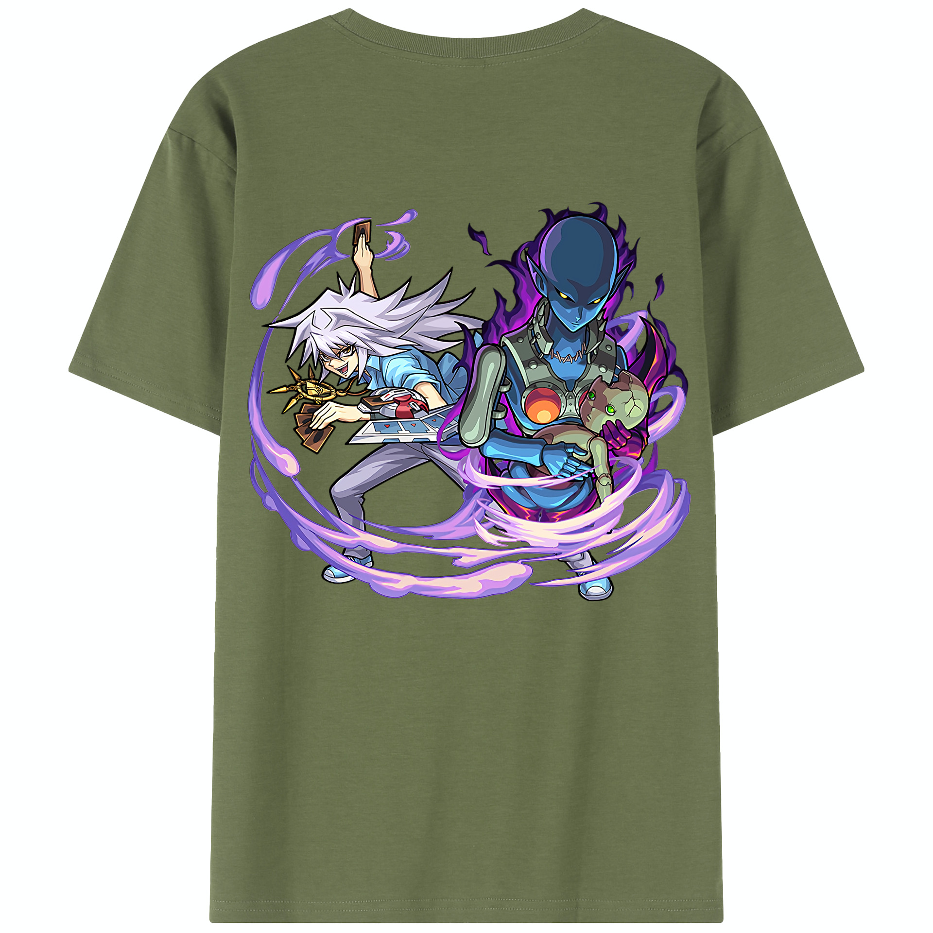 （画像用） 遊☆戯☆王 Yu-Gi-Oh! 綿100％半袖Tシャツ（背面プリント）